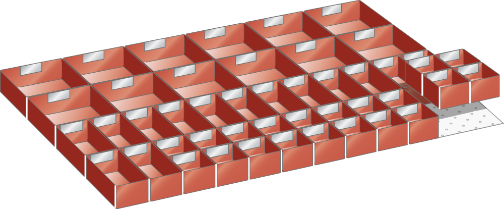 Set Einsatzk&auml;sten 54x36E (BxTxFH) 918x612x75mm