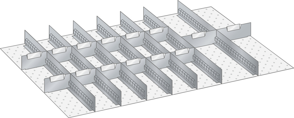 Set Schlitzw&auml;nde und Trennbleche 54x36E (BxTxFH) 918x612x75mm