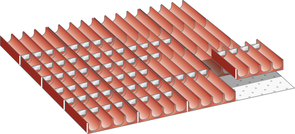 Set Mulden 36x36E (BxTxFH) 612x612x50mm