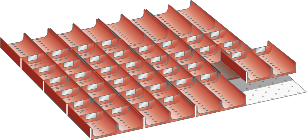 Set Mulden 36x36E (BxTxFH) 612x612x50mm
