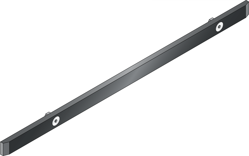 Schutzleiste 36E (LxTxH) 720x10x25mm Schwarz