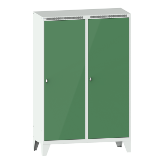 Bild 1: Garderobenschrank (BxTxH) 1200x500x1850mm 4 Abteile R7035/R6011