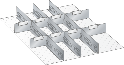 Slotted dividers and metal separators 100.249.000