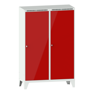 Bild 1: Garderobenschrank (BxTxH) 1200x500x1850mm 4 Abteile R7035/R3000