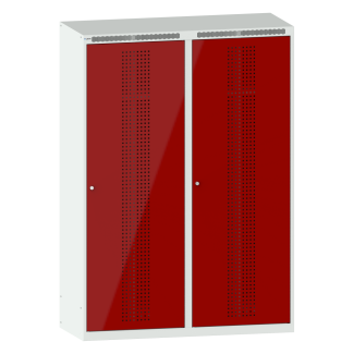 Bild 1: Garderobenschrank (BxTxH) 1200x500x1700mm 4 Abteile R7035/R3003