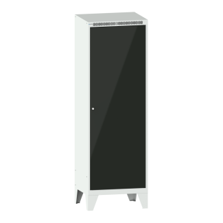 Bild 1: Garderobenschrank (BxTxH) 600x500x1850mm 2 Abteile R7035/N9000