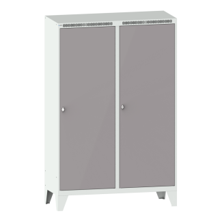 Bild 1: Garderobenschrank (BxTxH) 1200x500x1850mm 4 Abteile R7035/R9007