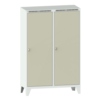 Bild 1: Garderobenschrank (BxTxH) 1200x500x1850mm 4 Abteile R7035/R7032