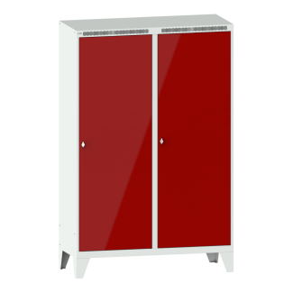 Bild 1: Garderobenschrank (BxTxH) 1200x500x1850mm 4 Abteile R7035/R3003