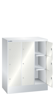 Bild 1: F&auml;cherschrank (BxTxH) 905x500x1095mm 3x3 F&auml;cher R7035/R9002