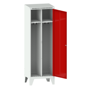 Bild 2: Garderobenschrank (BxTxH) 600x500x1850mm 2 Abteile R7035/R3000