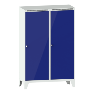 Bild 1: Garderobenschrank (BxTxH) 1200x500x1850mm 4 Abteile R7035/R5002