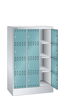 Bild 1: Fächerschrank (BxTxH) 905x500x1395mm 3x4 Fächer R7035/R5018