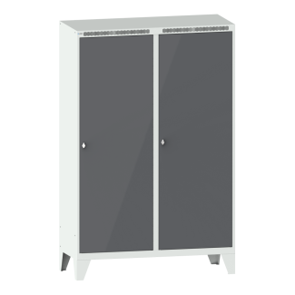 Bild 1: Garderobenschrank (BxTxH) 1200x500x1850mm 4 Abteile R7035/N6502