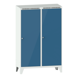 Bild 1: Garderobenschrank (BxTxH) 1200x500x1850mm 4 Abteile R7035/R5007