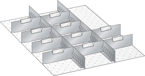 Slotted dividers and metal separators 100.244.000