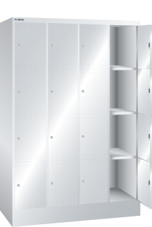 Bild 1: Fächerschrank (BxTxH) 1200x500x1795mm 4x4 Fächer R7035