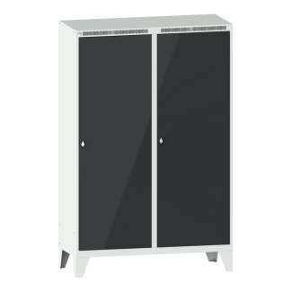 Bild 1: Garderobenschrank (BxTxH) 1200x500x1850mm 4 Abteile R7035/R7016