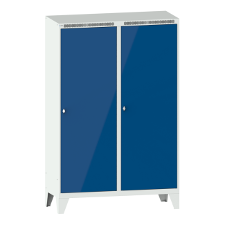 Bild 1: Garderobenschrank (BxTxH) 1200x500x1850mm 4 Abteile R7035/R5005