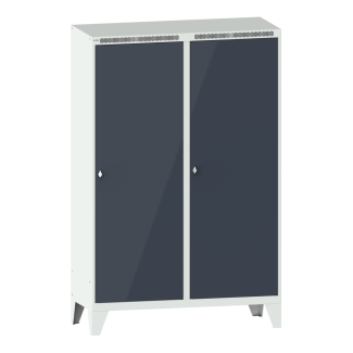 Bild 1: Garderobenschrank (BxTxH) 1200x500x1850mm 4 Abteile R7035/R7015