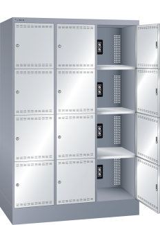 Image 1: Battery charging cabinet (WxDxH) 1205x585x1795mm 3x4 comp. type D N6502/R7035