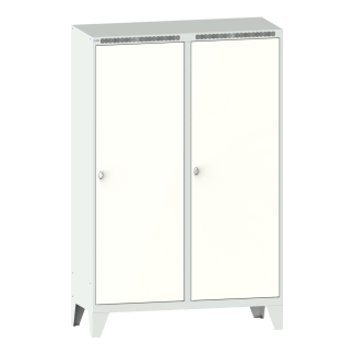 Bild 1: Garderobenschrank (BxTxH) 1200x500x1850mm 4 Abteile R7035/R9010