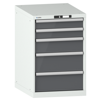 Bild 1: Schubladenschrank 27x36E (BxTxH) 564x725x850mm KEY Lock R7035/N6502