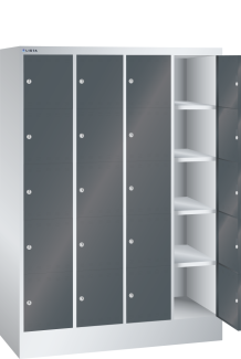 Bild 1: F&auml;cherschrank (BxTxH) 1200x500x1695mm 4x5 F&auml;cher R7035/R7015