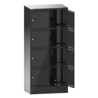 Bild 1: Akku-Ladeschrank (BxTxH) 810x585x1795mm 2x4 F&auml;cher Typ CH R7016