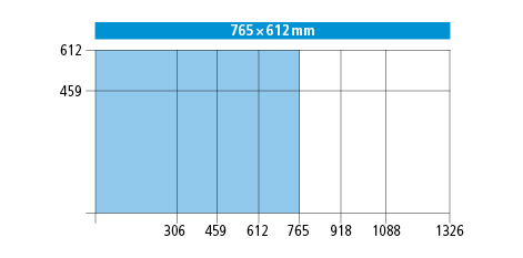 765 x 612 (45 x 36 E)
